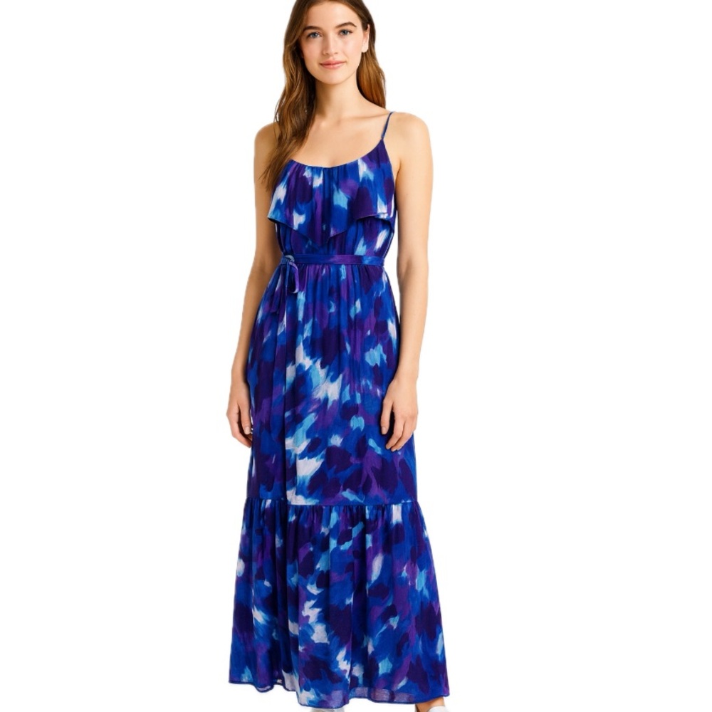 Bisou Bisou, Blue and Purple Women's Maxi Dress, Size 14